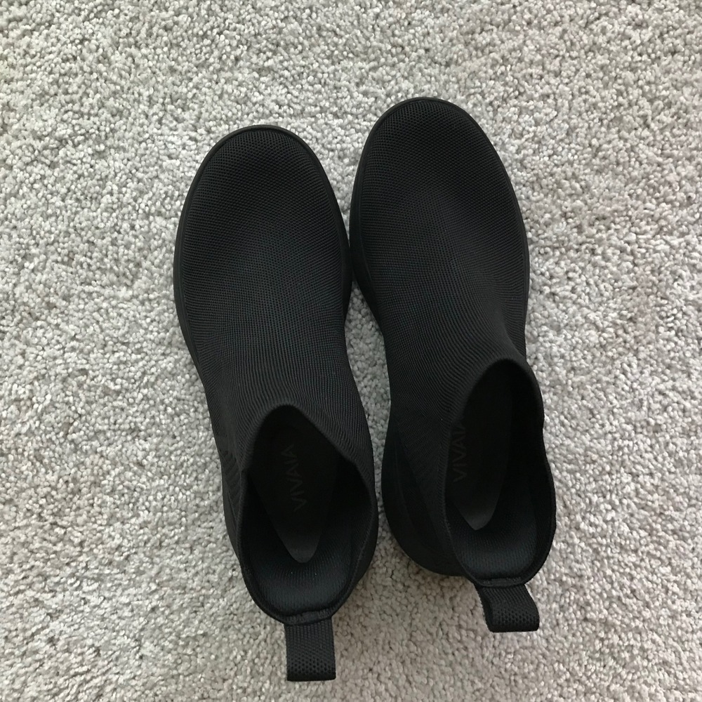 Vivaia Women's Knit Ankle Black Chelsea Sock Booties EU 39 US 8.5